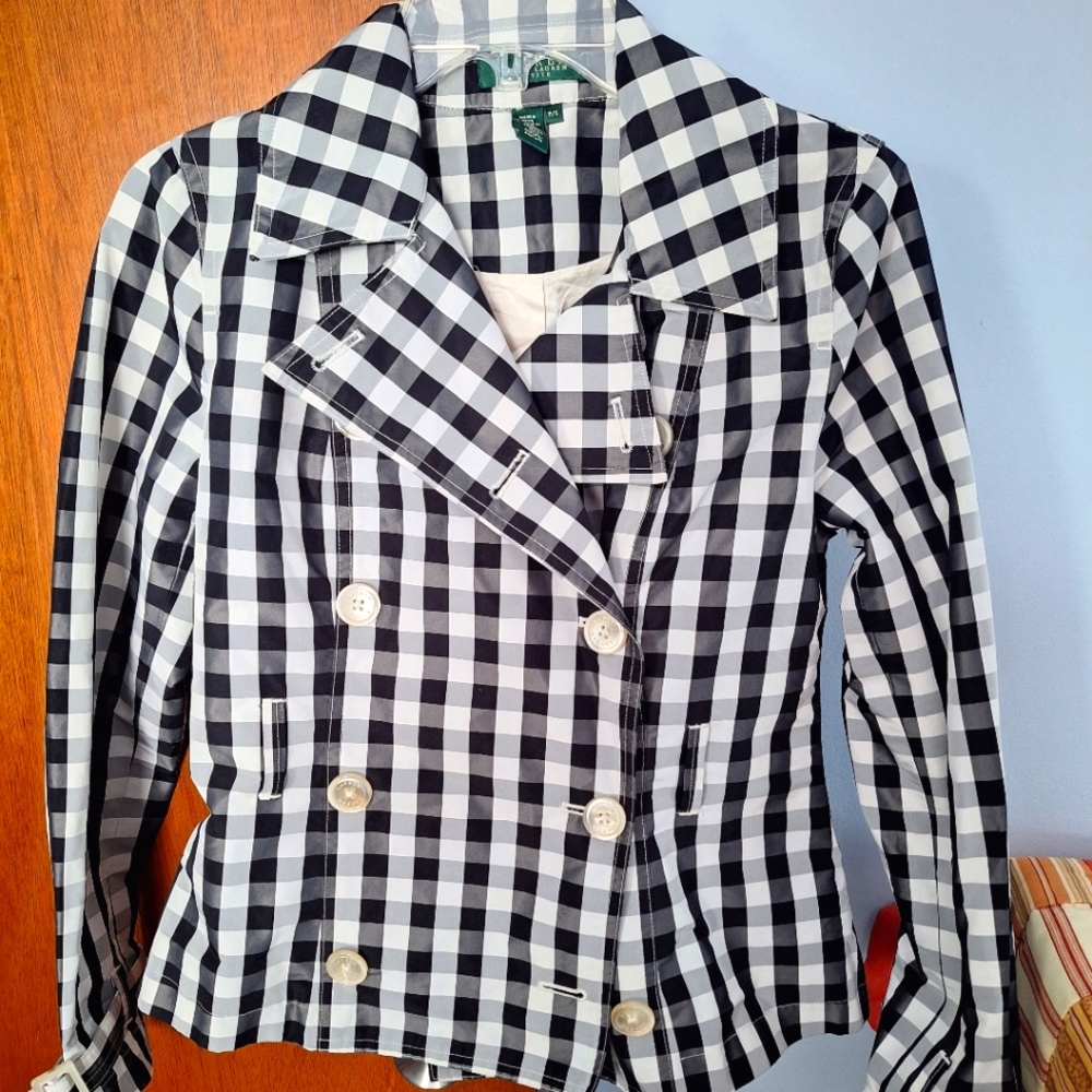 Final Price* Lauren Ralph Lauren Plaid Women's Coat Sm-Petite 16.5 Length 21